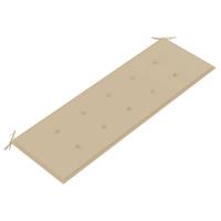 VIDAXL Gartenbank-Auflage Beige 150x50x4 cm