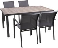 Garden Pleasure Gartenmöbelset »RANA«, (5-tlg), mit hübscher Keramik-Tischplatte