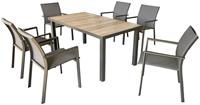 Garden Pleasure Gartenmöbelset »RANA«, (7-tlg), mit hübscher Keramik-Tischplatte