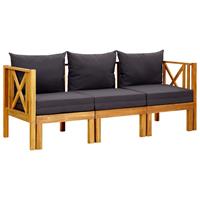 vidaXL Tuinbank 3-zits met kussens 179 cm massief acaciahout