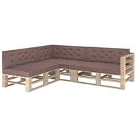 vidaXL Palletvloerkussens 7 st katoen taupe