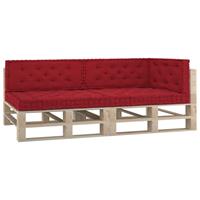 vidaXL Palletvloerkussens 5 st katoen bordeauxrood