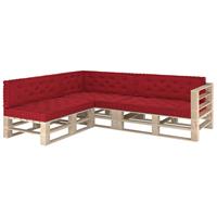 vidaXL Palletvloerkussens 7 st katoen bordeauxrood