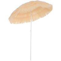 Outsunny Sonnenschirm Hawaiischirm Strandschirm Partyschirm Gartenschirm in verschiedenen Farben, 4 Modelle (Hawaiischirm/Ø160cm/beige) - beige
