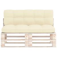 VIDAXL Palettensofa-Kissen 2 Stk. Creme