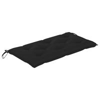 VIDAXL Gartenbank-Auflage Schwarz 100x50x7 cm Stoff