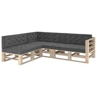 vidaXL Palletvloerkussens 7 st katoen antracietkleurig
