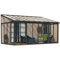 Praxis SanRemo veranda polycarbonaat grijs 556x300x310cm