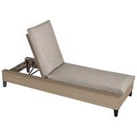 Outsunny Polyrattan Gartenliege mit Kissen Sonnenliege 5-stufig verstellbar Rattanliege Gartenmöbel Liege Stahl Beige+Creme 72 x 198 x 30 cm