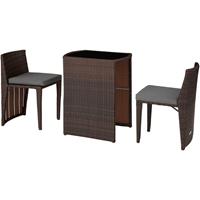 Tectake Wicker Tuinset Bistroset - Hamburg - Diverse Kleuren - Zwart/ Bruin - 404209