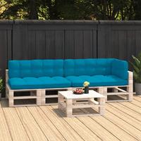 vidaXL Bankkussens pallet 5 st blauw