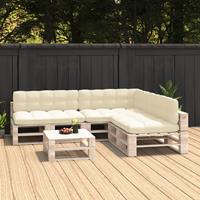 VIDAXL Palettensofa-Auflagen 7 Stk. Creme