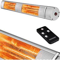 Monzana Heater - Terrasverwarmer - Zilver - 3000W - 96 x 10,5 x 16,5 cm