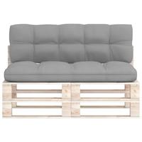 VIDAXL Palettensofa-Kissen 2 Stk. Grau