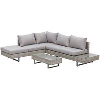 Outsunny 3-tlg. Luxus Polyrattan Gartengarnitur Gartenmöbel Garten-Set Sitzgruppe Loungeset Loungemöbel inkl. Ablagen und Beistelltisch Sitzkissen