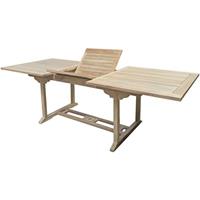 HARMS Garten Tisch TEAK ausziehbar Veranda Terrasse Balkon Länge 180 cm Braun