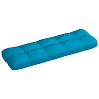 vidaXL Palletkussen 120x40x12 cm stof blauw