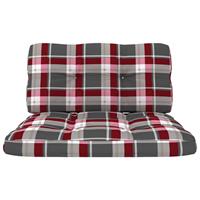 vidaXL Polsterauflage »Palettensofa-Kissen 2 Stk Rot Karomuster«