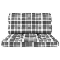 VIDAXL Palettensofa-Kissen 2 Stk. Grau Karomuster