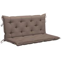 vidaxl Tuinbankkussen 120x(50+50)x7 cm oxford stof taupe