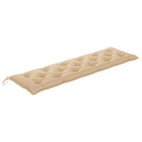 vidaxl Tuinbankkussen 180x(50+50)x7 cm oxford stof beige