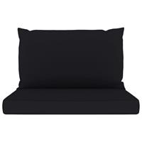 VIDAXL Palettensofa-Auflagen 2 Stk. Schwarz Stoff