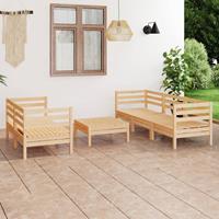 vidaXL 6-delige Loungeset massief grenenhout