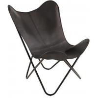 Vlinderstoel Buffalo, zwart 75x75x87cm