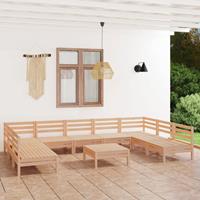 vidaXL 10-delige Loungeset massief grenenhout