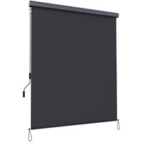 SONGMICS Verticale luifel met grijze luifelcassette, Rook grijs / 1,6 x 2,5 m