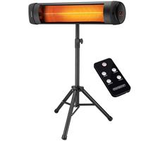 Monzana Heater - Terrasverwarmer- Verplaatsbaar - met  Standaard - Zwart - 2500W