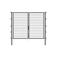GAH ALBERTS GAH Stabgitter-Doppeltor Flexo | Für Zaunhöhe 0,80 - 2,00 m | Breite 2,0 - 4,0 m | 3 Farben