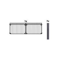 GAH ALBERTS GAH Doppeltor-Set Circle, Gartentor Schmuckzaun, Schwarz + Anthrazit, Höhe 100 oder 120cm, Aluminium