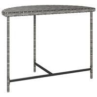 vidaXL Tuintafel 100x50x75 cm poly rattan grijs