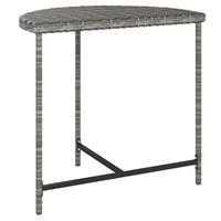 vidaXL Tuintafel 80x50x75 cm poly rattan grijs