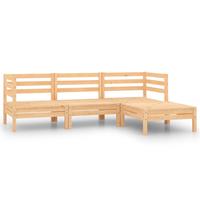 VidaXL 4-tlg. Garten-lounge-set Massivholz Kiefer