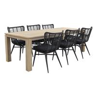 Jasmine Black/rome Grey 240 Cm. Tuinset - 7-delig