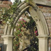 Gartentraum.de Antik Tür Element für Gartenruine  / Bogen ohne Säulen