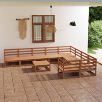 vidaXL 10-delige Loungeset massief grenenhout