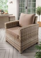 Destiny Loungestoel Alcudia Polyrotan, incl. kussens, beige (1 stuk)