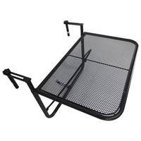 Outsunny balkon hangtafel, hoogte verstelbaar, vierkante terras bijzettafel, weerbestendig, ideaal voor kleine ruimtes, 60 x 60 cm, grijs | Aosom.nl