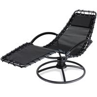 CASARIA Eve Sonnenliege 360° schwingbar inkl Kissen Stahl Relaxliege Liege Liegestuhl Gartenliege Anthrazit - 