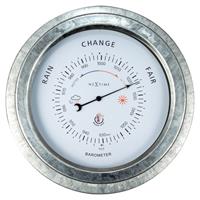 Nextime Barometer Orchid 22 Cm Stahl Grau/weiss