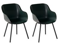 Mobistoxx Set van 2 tuinstoelen SELLO donkergroen