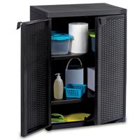 VIDAXL Gartenschrank Schwarz 65x45x88 cm PP