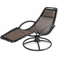 casaria Schwingliege Eve 360° Ergonomisch Wetterfest Schwingbar Kissen 191x77x82cm Rückenlauf Stahlrahmen Garten Liege Balkon Schaukelliege Anthrazit Mokka