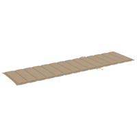 vidaXL Ligbedkussen 200x50x3 cm stof beige