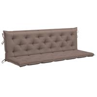 vidaxl Tuinbankkussen 180x(50+50)x7 cm oxford stof taupe