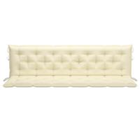 VIDAXL Auflage für Hollywoodschaukel Cremeweiß 200 cm Stoff