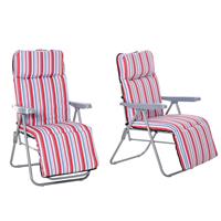 Outsunny Relaxfauteuil, balkon, voetgedeelte, relax, ligstoelfunctie, tuinstoel, opklapbare ligstoel, strandbed, opvouwbare tuinmeubelen, opklapbare ligstoelen